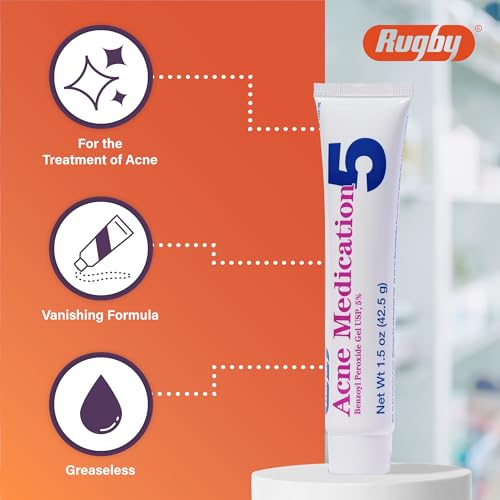 Rugby Benzoyl Peroxide 5% Acne Gel - 1.5 oz