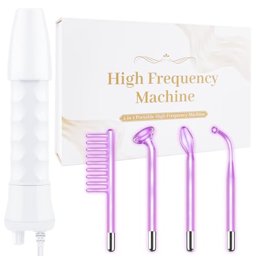 Uaike High Frequency Facial Wand - 4 in 1 Violet Handheld Device