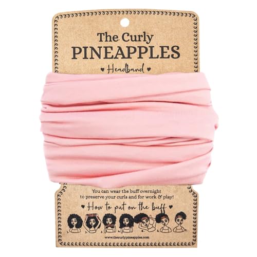 Curly Hair Headband for Women - Soft Stretchy Non-Slip Yoga Headband - Bubblegum Pink