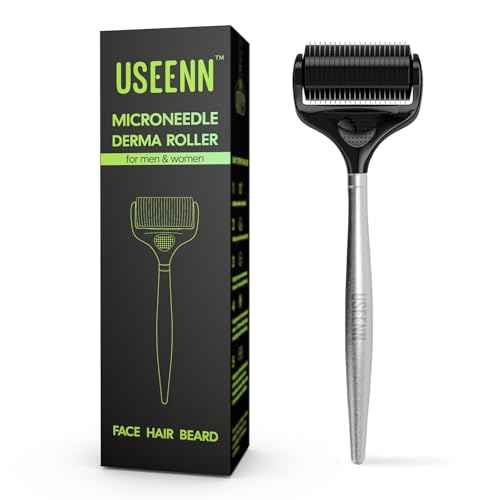 Ultra Wide Titanium Derma Roller for Face Hair Beard Scalp Skin Body Metal Handle 1200 Microneedling roller for Women and Men 0.25mm