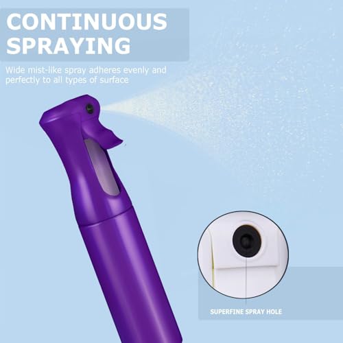 VIGOR PATH Continuous Fine Mist Spray Bottle - 300ml Dark Purple