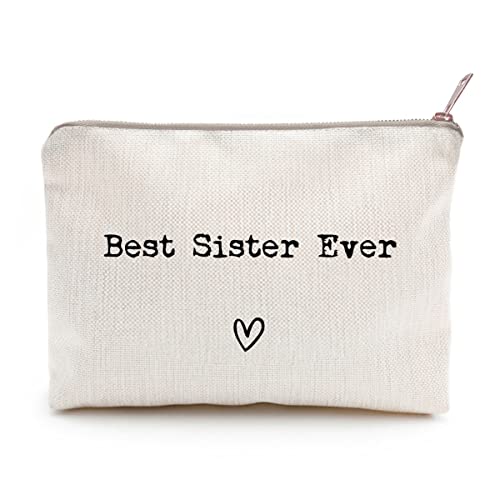 Best Sister Ever, Sister Gift, Missing You, Send Love, Makeup Case, Toiletry Bag, Gift for Friend, Makeup Bag for Best Friends, Best Friends Gifts