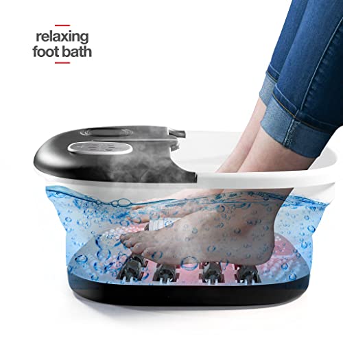 Foot Spa with Heat, Massage & Bubbles - Remote Control & Pumice Stone