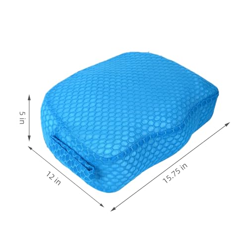 Hot Tub Booster Seat for Adults Weighted Bathtub Spa Booster Cushion with Secure-Grip Bottom Adds 5 Inches of Height Machine Washable for Pool and Spa (1Pack Blue)