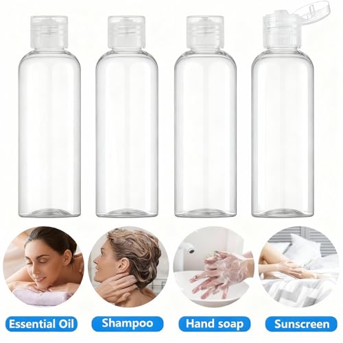 4 Pack TSA Approved Travel Bottles - Refillable 3.4oz Toiletry Containers