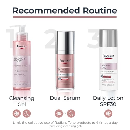 Eucerin Radiant Tone Exfoliating Face Cleanser Gel 6.8 Fl Oz