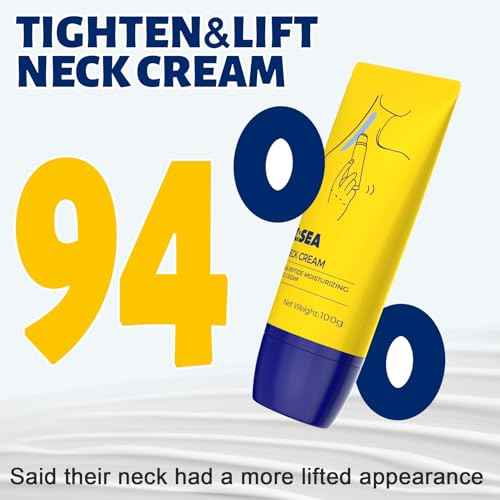 Z:SEA Neck Firming Cream with Roller, Anti-Aging, Hydrating & Tightening (Collagen, Vitamin C, Hyaluronic Acid), 3.52 Fl Oz