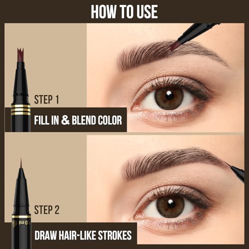 Eyebrow Pen Microblading Dual Tip - Waterproof Dark Brown