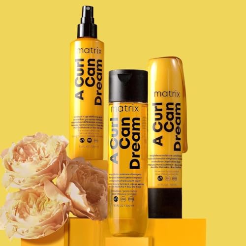MATRIX A Curl Can Dream Weightless Moisture Shampoo and Conditioner Set | For Wavy Hair | All Day Frizz Control | With Manuka Honey Extract and Rose Water | Silicone Free