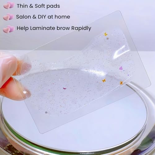 Brow Perm Patch Silicone Lash Lift Shield Mate Self Sticky Eyebrow Lamination Cover Tool Gel Eyebrow Perming Pads Soft Patches Self-Adhesive Reusable Brow Lifting Pad Laminate Brow Lift Rapidly