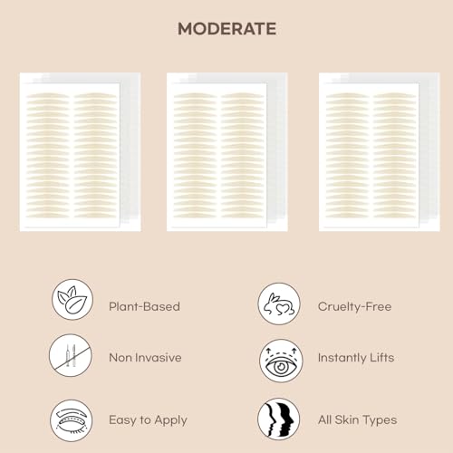 600Pcs 3MM Eyelid Lift Strips - Double Eyelid Tape for Hooded Eyes