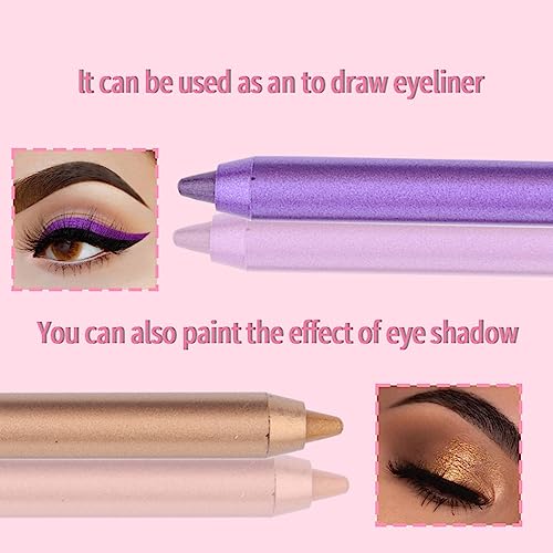 12-Color Eyeliner Pencil Set, Waterproof Eye Makeup