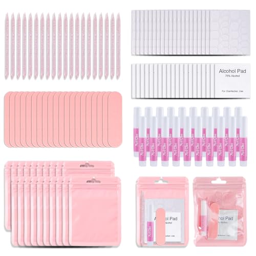 Press On Nail Prep Kit with Glue & Nail File (20pcs)