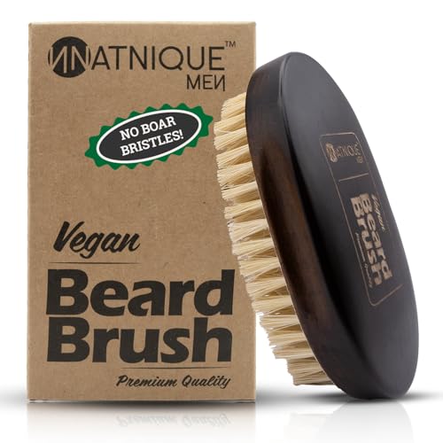 Natnique Beard Care Gift Set ? Organic Jojoba Beard Conditioner with Vitamin E & Tea Tree + Vegan Beard Brush ? Natural Moisturizer & Grooming Kit for Men ? Softens, Hydrates & Reduces Itch