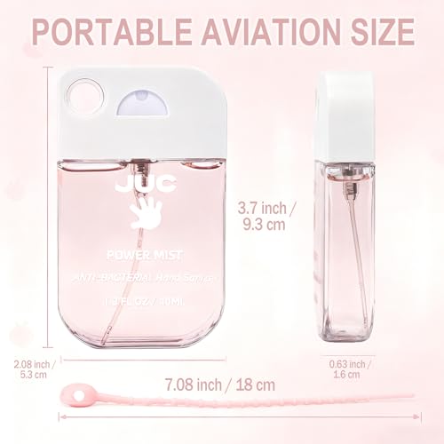 JUC Power Mist Hand Sanitizer Spray 3-Pack with Keychain