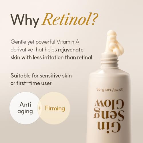 The Face Shop Ginseng Glow Eye Serum - Reduces Visible Dark Circles & Wrinkles, with Korean Ginseng, Retinol, Anti Aging, Korean Skincare, 30ml / 1.01 fl. oz.
