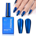 Beetles Blue Chrome Nail Polish - Quick-Drying Metallic Finish 15ml