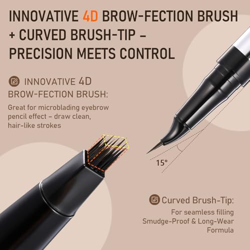 4D Microblading Eyebrow Pen - Dual Tip Liquid Brow Pencil