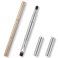 2-Pack Retractable Lip Brush Dual-Ended Silver & Gold