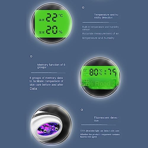 LCD Digital Skin Moisture Oil Analyzer with Fluorescent Detector