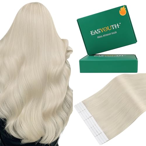 Blonde Tape in Hair Extensions Human Hair 12 Inch 20pcs