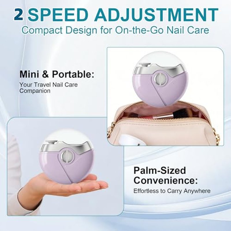 Electric Nail Clipper with Polishing, 2 Speed Automatic Trimmer