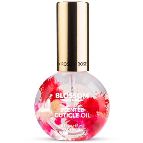Blossom Rose Cuticle Oil with Real Flowers, 0.5 fl oz