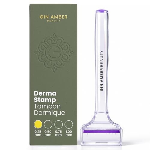 Gin Amber Beauty 0.25mm Derma Stamp - Stainless Steel Skincare Tool