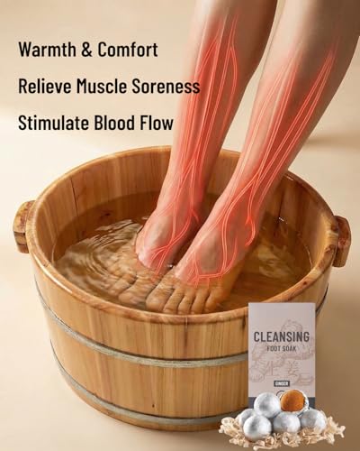 Herbal Ginger Foot Soak Balls for Swelling & Fatigue Relief (8 Pack)