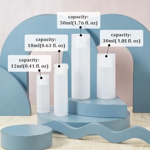 BENECREAT 10 Pack 18ml Refillable Travel Makeup & Cosmetic Squeeze Bottles