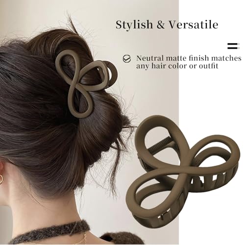 3.3" Unbreakable Matte Hair Claw Clips - 3 Pack