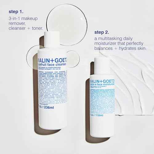 Malin + Goetz Vitamin E Face Moisturizer | Lightweight Hydrating Daily Face Cream Balancing All Skin Types | Fragrance-Free, Vegan | 4 Fl Oz & 8.5 Fl Oz