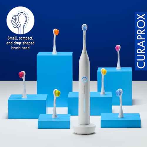 Curaprox Hydrosonic Brush Heads Rainbow Sensitive Duo ? for Gentle Gum Care & Comfort Brushing | Magenta/Orange, 2-Pack | Compatible with All Sonic Models | Swiss Made