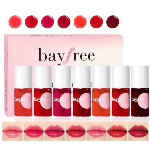 bayfree Lip Tint Stain Set, Lip Stain Long Lasting Waterproof, Lightweight, Non-sticky, Transfer-Proof, Matte Finish (fruit land)