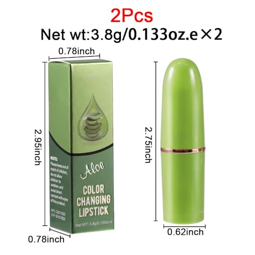 Aloe Vera Color Changing Lipstick Set - Temperature Reactive