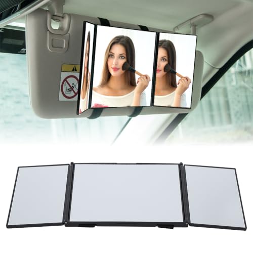 Joyzan Trifold Makeup Mirror - Foldable Auto Visor Vanity Mirror