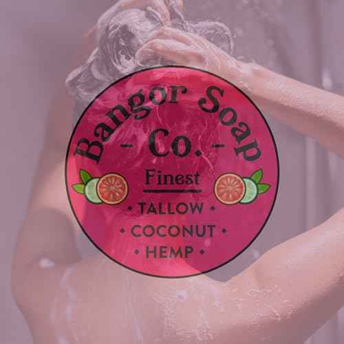 Bangor Soap Co.'s GRAPEFRUIT LIME Truly Natural Whipped Soap, with the Finest Tallow, Coconut, and Hemp, for the Smoothest Lather in Skin Care