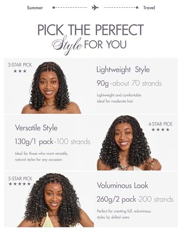 LUVME Deep Wave Crochet Hair 18 Inch 2 Packs - Human Hair Extensions