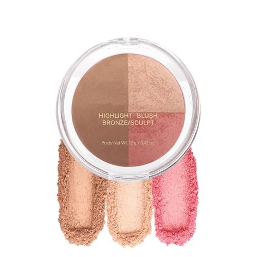 3-in-1 Blush Highlight Bronze Baked Powder Palette - Contour Kit