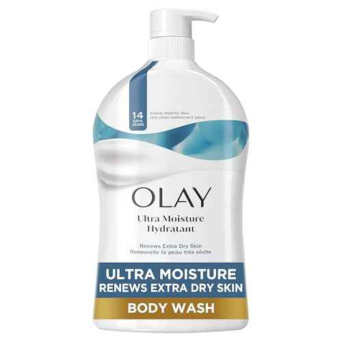 Olay Body Wash for Women, Ultra Moisture, For Extra Dry Skin, 24hr Moisturizing, Hydrating & Refreshing, B3 Vitamin Complex, Free of Parabens & Phthalates, Scented, 33 fl oz