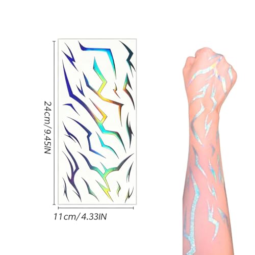 120 Demon Mark Temporary Tattoos, 6 Sheets, K-Pop Cosplay