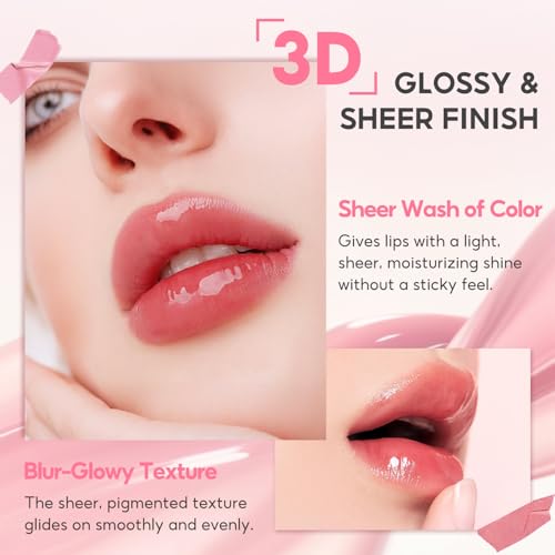 FelinWel Moisturizing Lip Oil - Glossy Sheer Finish, Non-Sticky