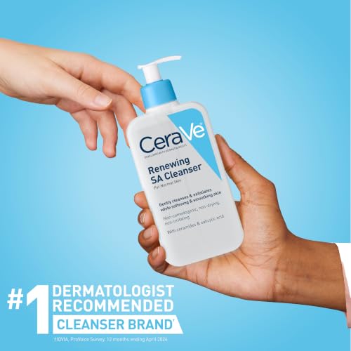 CeraVe Renewing SA Cleanser 8oz - Gentle Salicylic Acid Foaming Face Wash