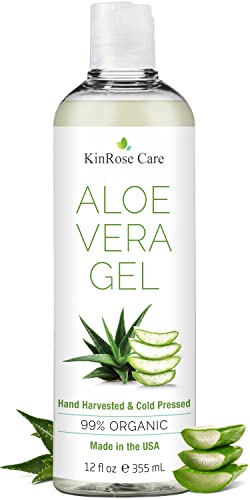 KinRose Care 12oz Pure Aloe Vera Gel - Sunburn & Skin Relief
