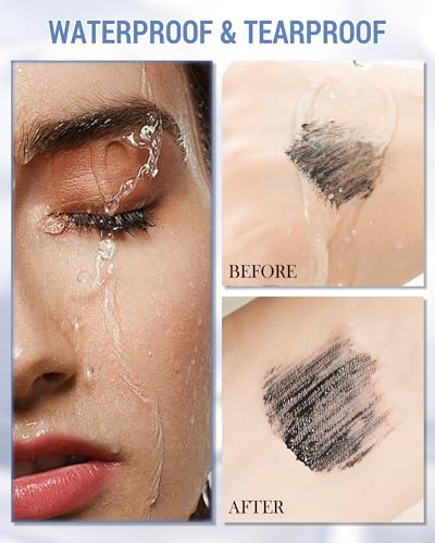 Lestpola Waterproof Mascara for Sensitive Eyes | Volume & Lengthening, 2 Pcs