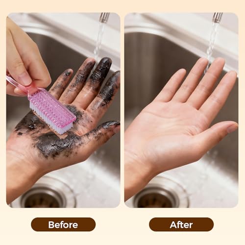 Heavy-Duty Nail Brush Set - 4 Pack Fingernail & Foot Scrubber