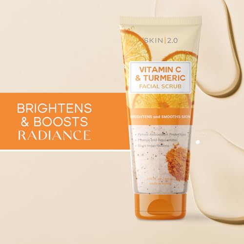 Vitamin C & Turmeric Face Scrub - Brightening Exfoliator, 200ML