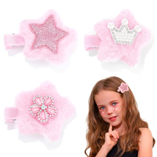 Generic Hair Clips for Girls Butterfly Star Heart Hair Barrettes Sets Accessories with Alligator Clip Bow Pins Gift Kids Teens (Pink)