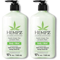 Hempz Body Lotion - Green Tea & Asian Pear Daily Moisturizing Cream,Shea Butter Body Moisturizer - Skin Care Products,Hemp Seed Oil - Large,(Pack of 2)