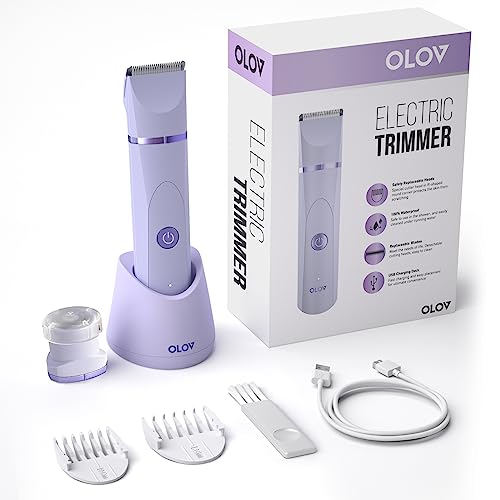 OLOV Electric Body Hair Trimmer for Men & Women - Waterproof, USB Rechargeable